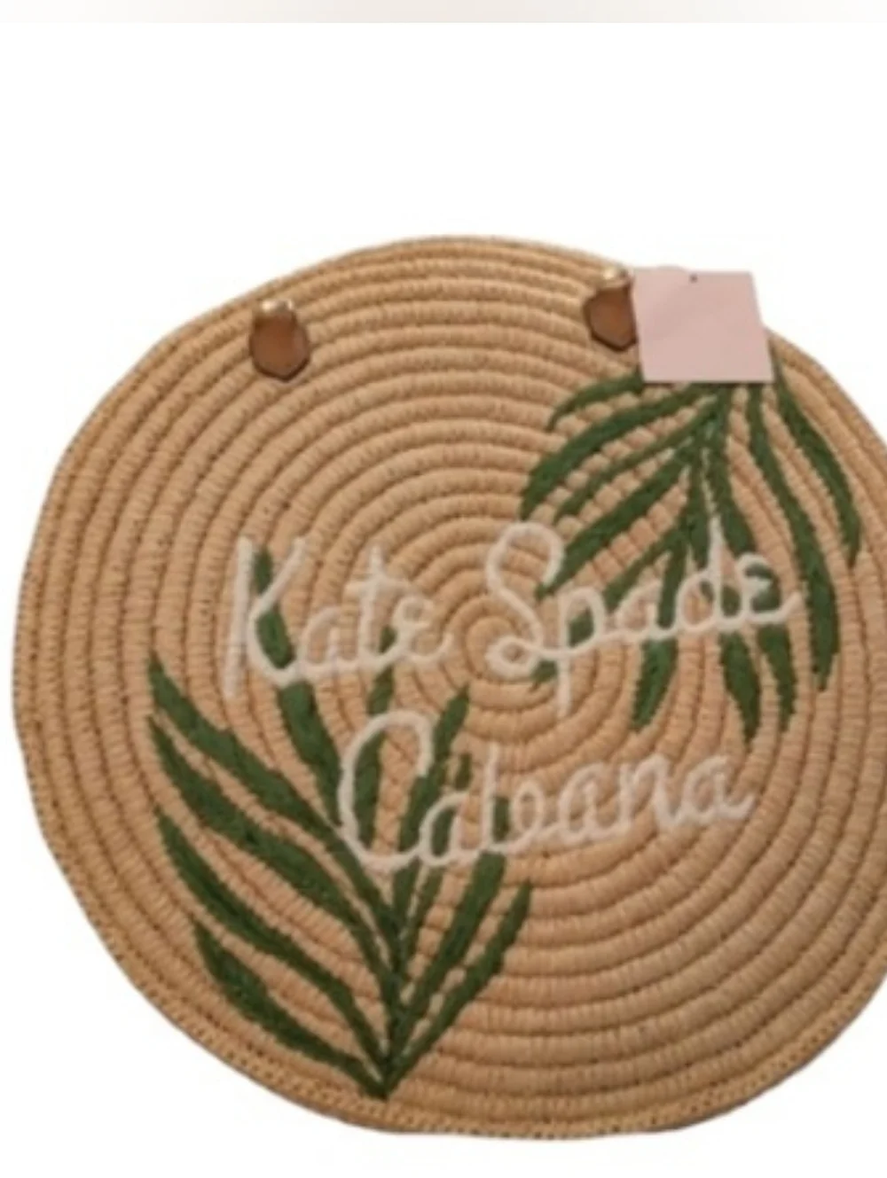 NWT NEW Kate Spade Sunkiss Cabana Straw Medium Tote PURSE